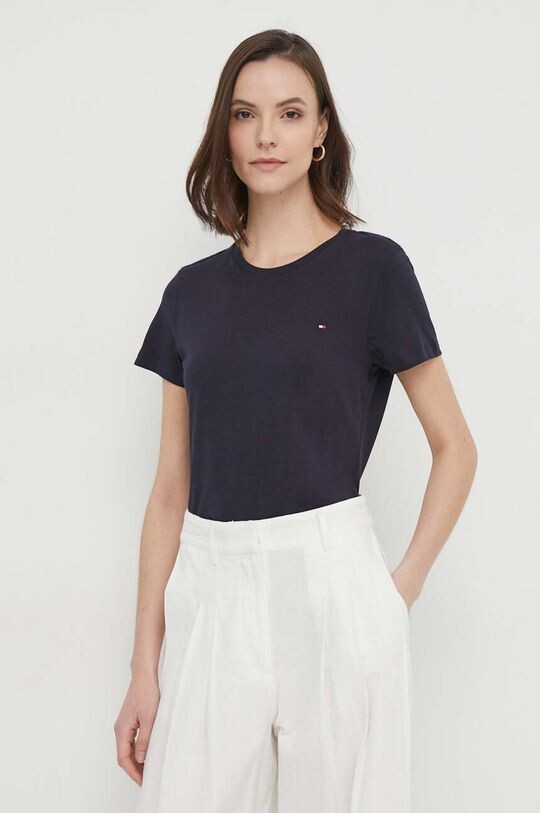 

Хлопковая футболка Tommy Hilfiger, темно-синий