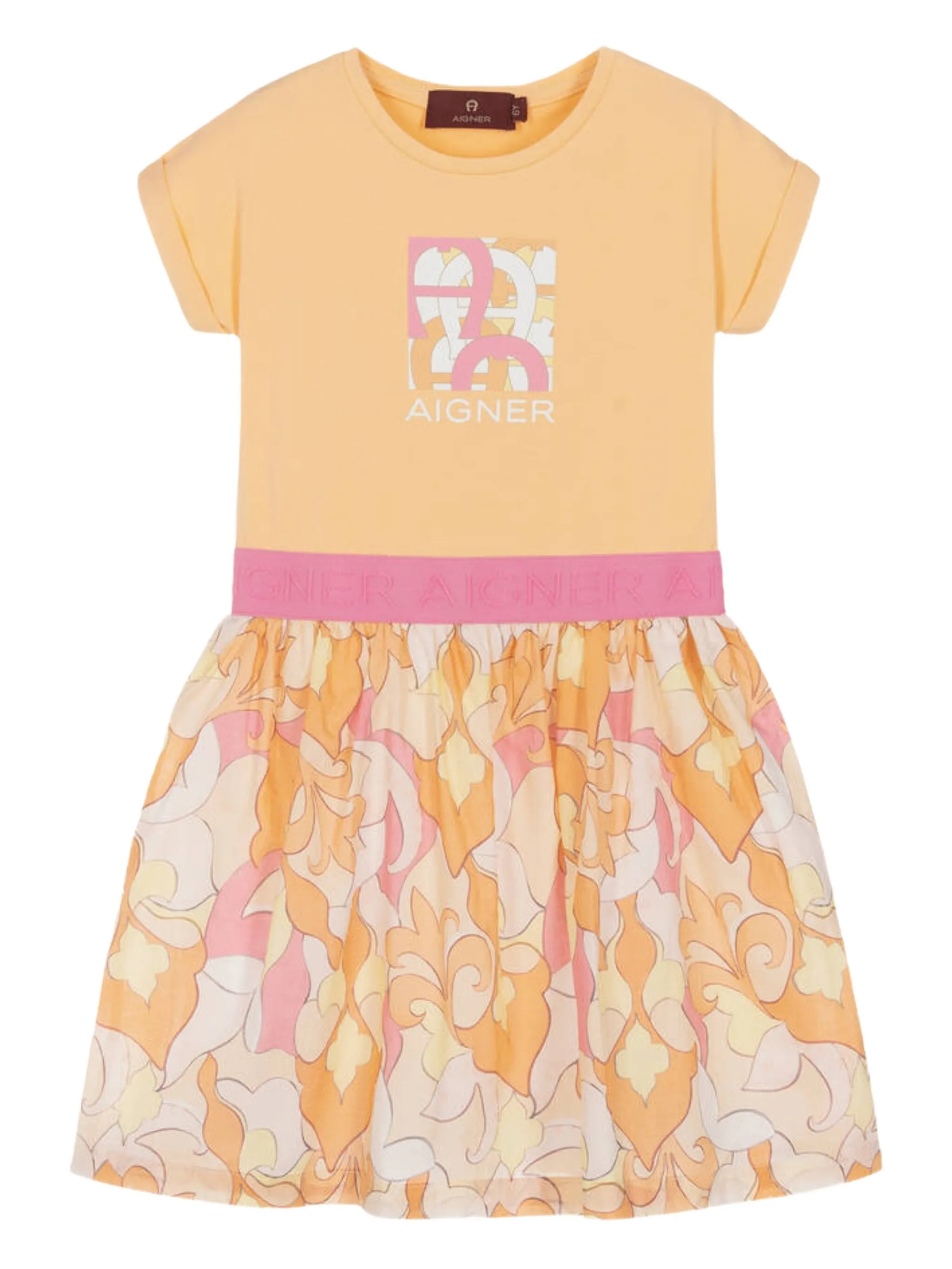 

Платье с логотипом Aigner Kids, оранжевый