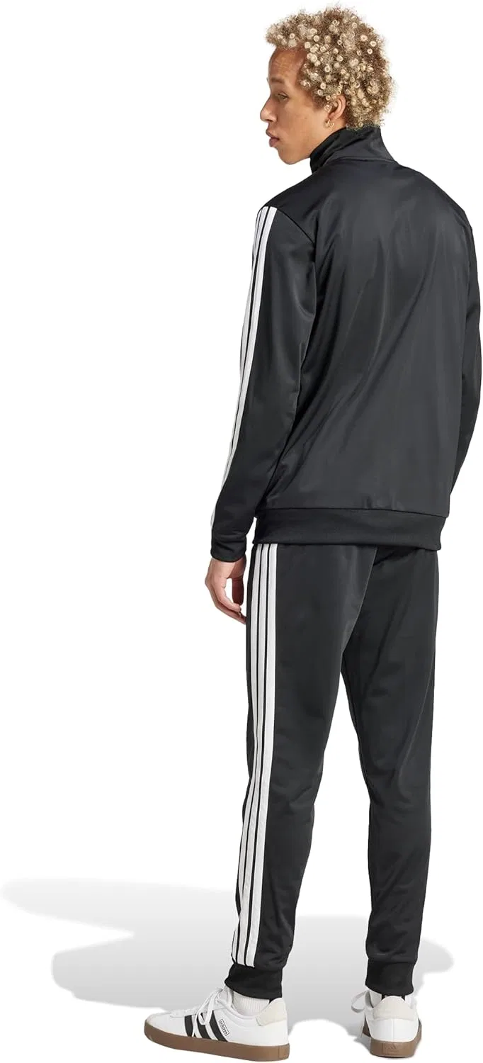 Спортивный костюм adidas Basic 3-Stripes Tricot, Black — фото 4
