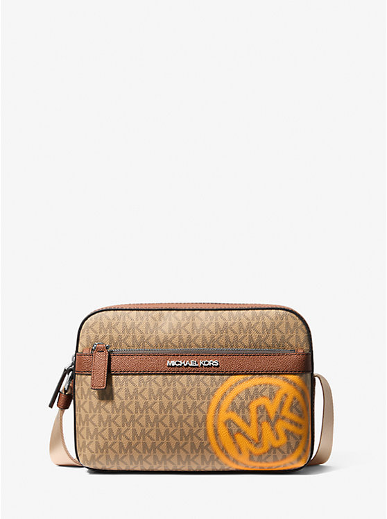 

Удобная сумка через плечо с фирменным логотипом Cooper Michael Kors, оранжевый