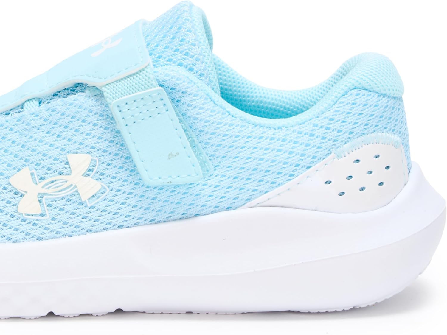 Детские кроссовки Under Armour Baby Girls' Surge 4 с альтернативной застежкой, (494) Stream/Stream/Iridescent — фото 4