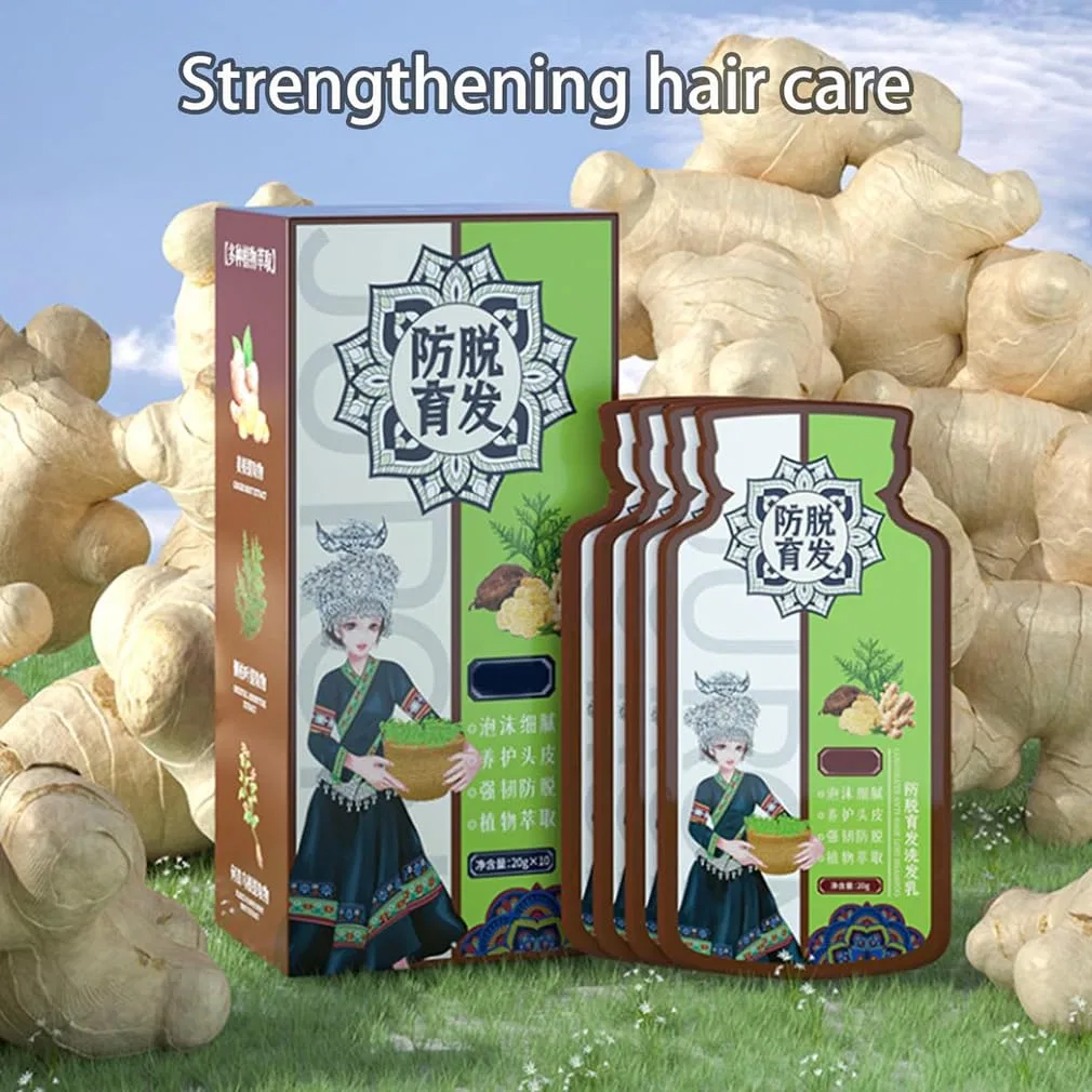 Шампунь «Explosive Ginger Phytochemical» для контроля выпадения волос Luckky, 2 Box — фото 2