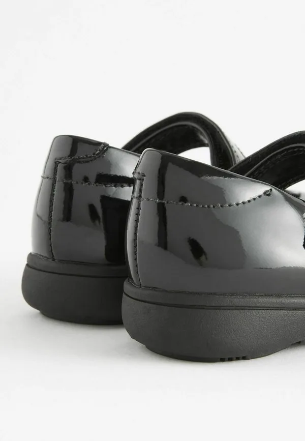 Школьные туфли-мэри-джейн широкого кроя для младенцев Next, Black Patent — фото 3