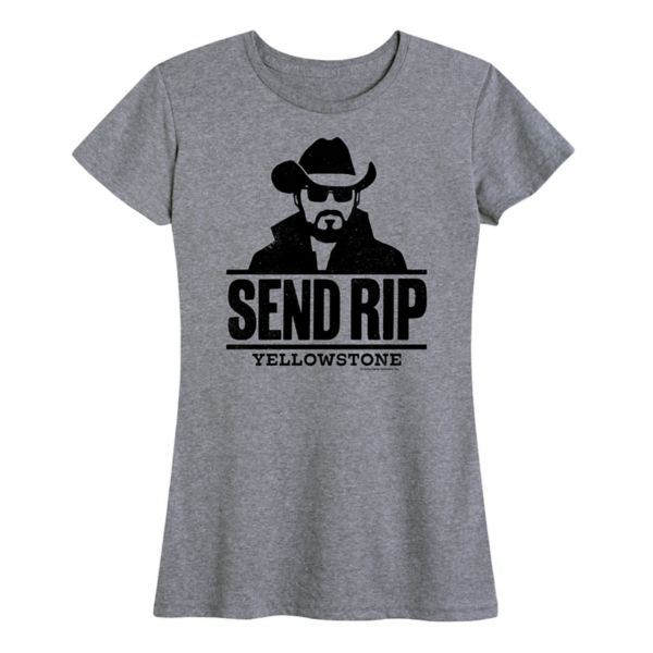 

Женская футболка с принтом Yellowstone Send Rip Licensed Character, серый