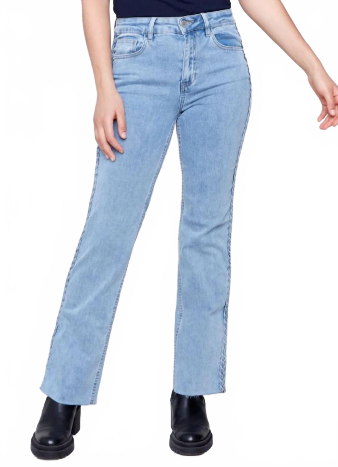 

Прямые джинсы с плетением, светло-голубого цвета CHARLIE B