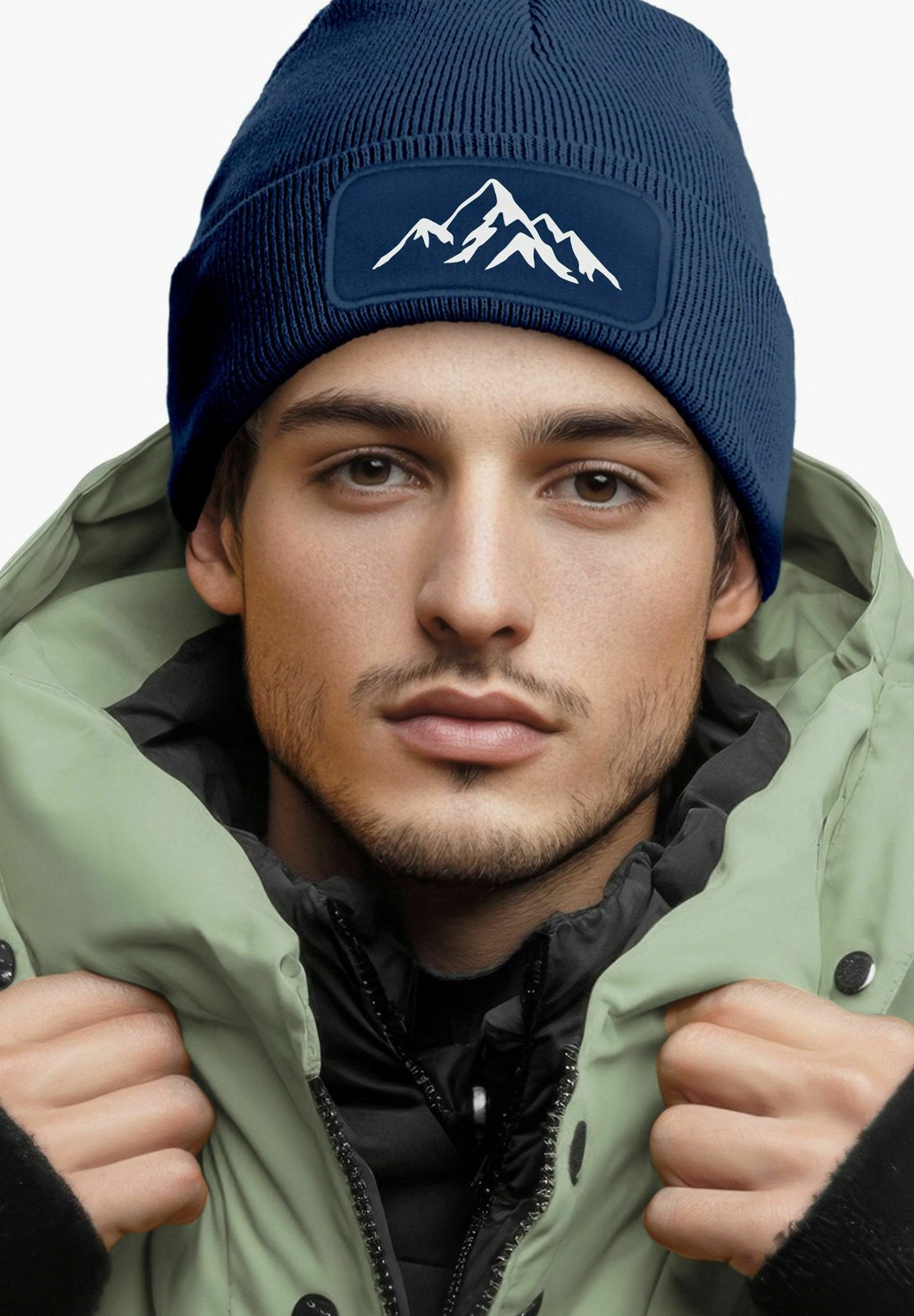 

Шапка MIT PATCH BERGE NATUR Neverless, темно-синий