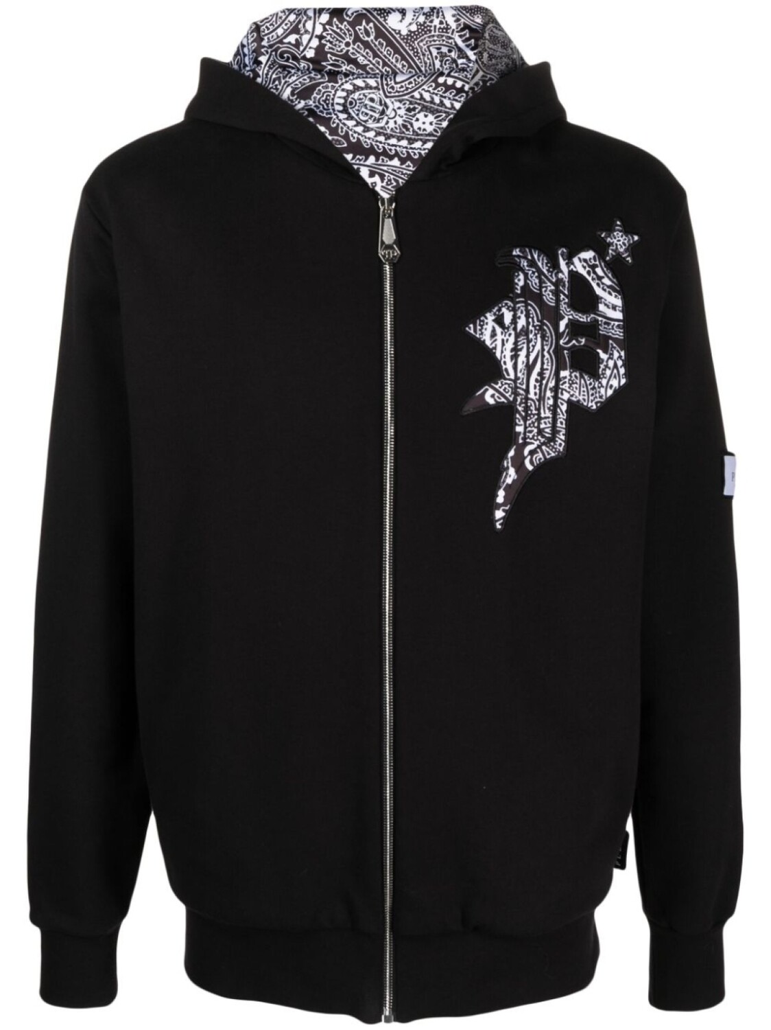 

Philipp Plein худи на молнии с логотипом, черный