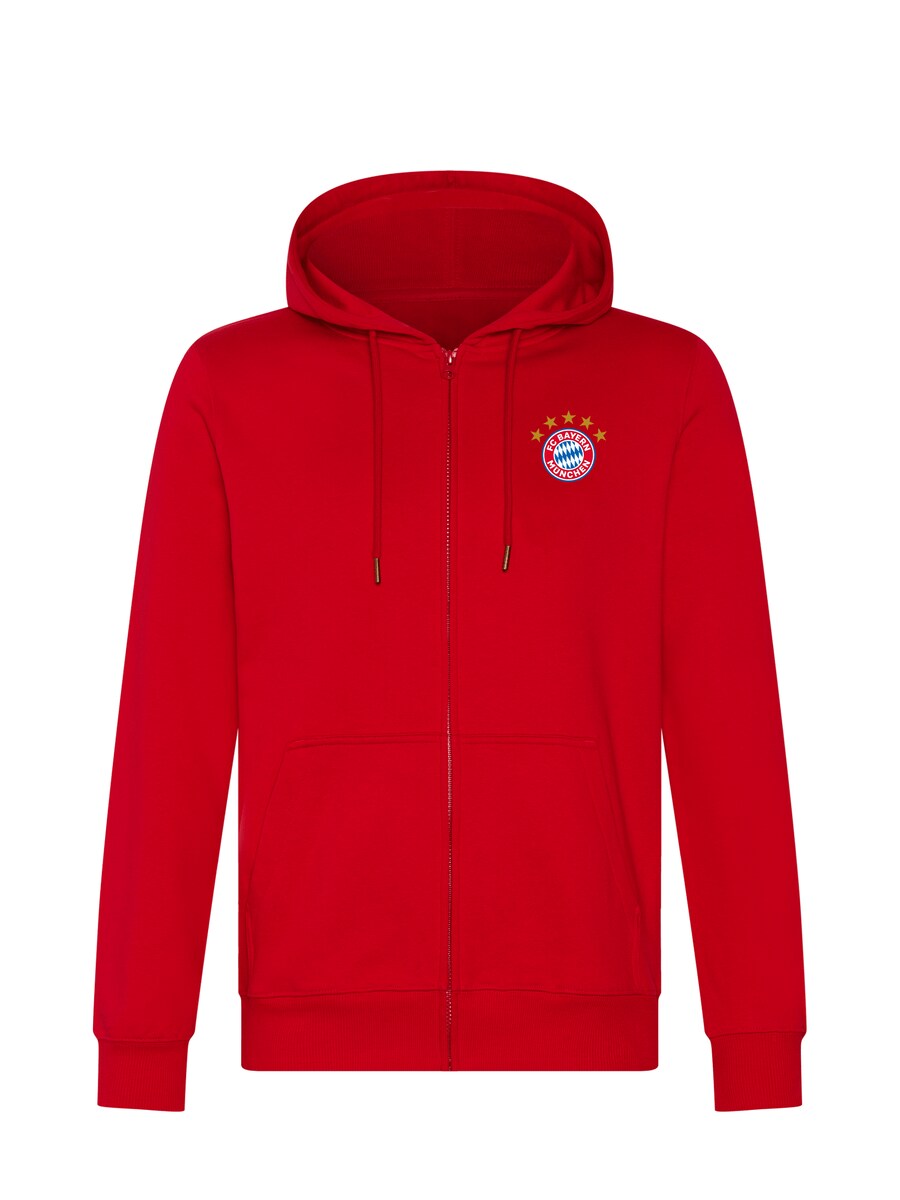 

Спортивная толстовка с капюшоном на молнии FC BAYERN MÜNCHEN Essentials, красный