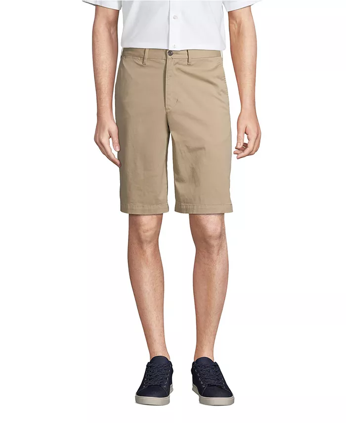 

Шорты-чинос Big & Tall 11" Traditional Fit Comfort First Knockabout Lands' End, коричневый/бежевый