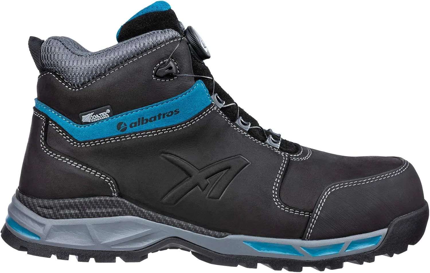 Защитные ботинки Albatros Tofane Black QL CTX MID S3 WR ESD HRO SRC, черный/синий