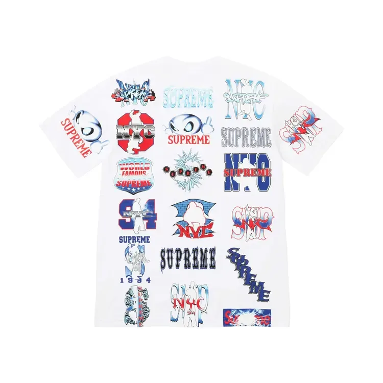 Футболка Supreme Flash Tee 'White' — фото 2