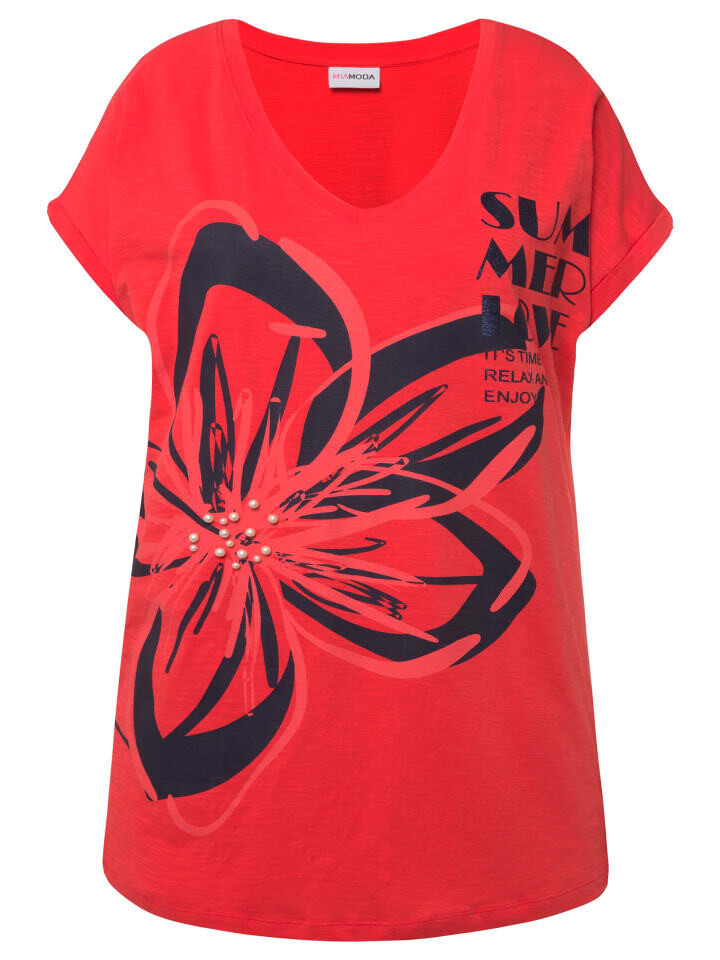 

Футболка MIAMODA, цвет hibiskusrot