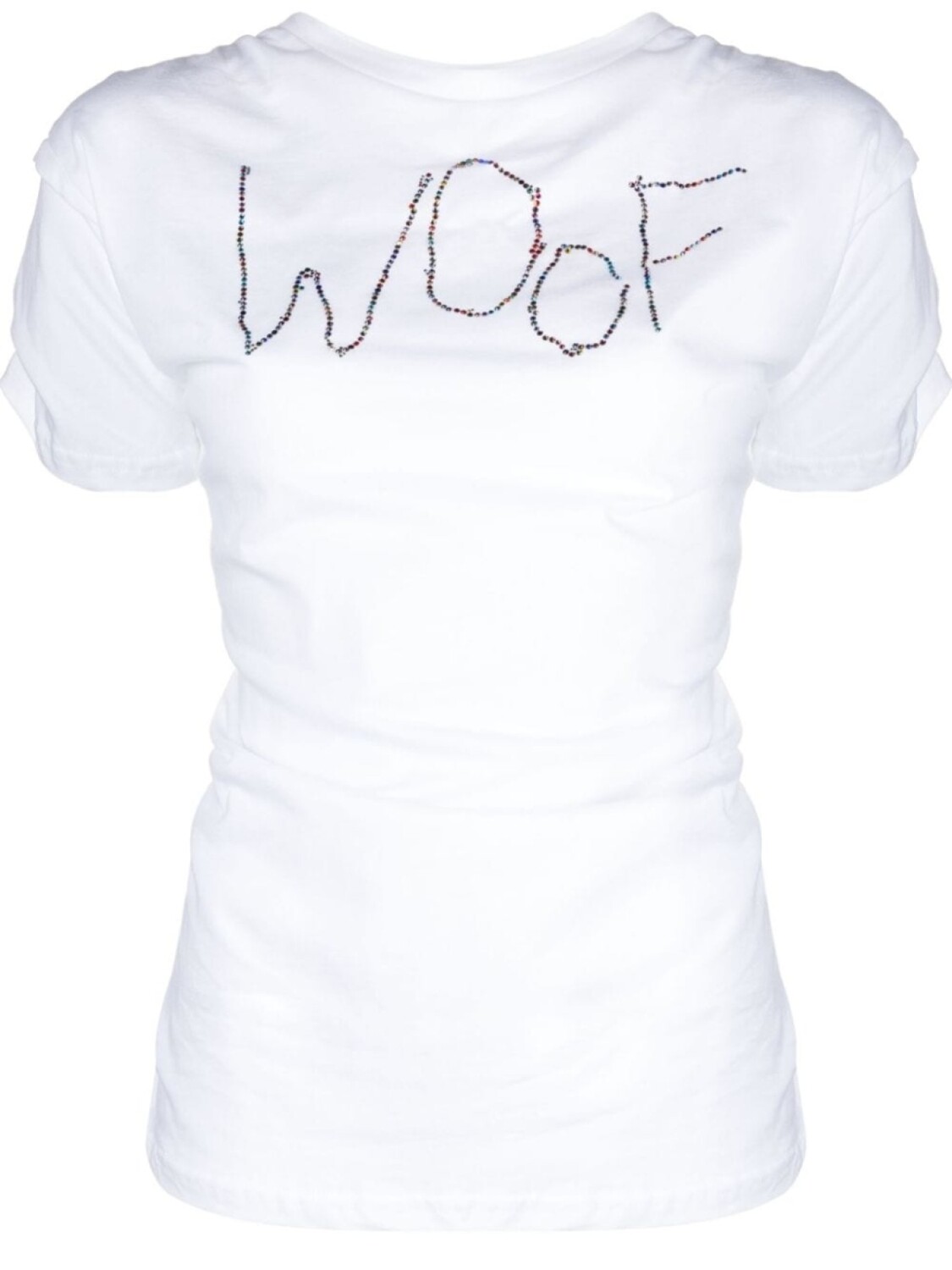 

Collina Strada футболка Woof со стразами, белый