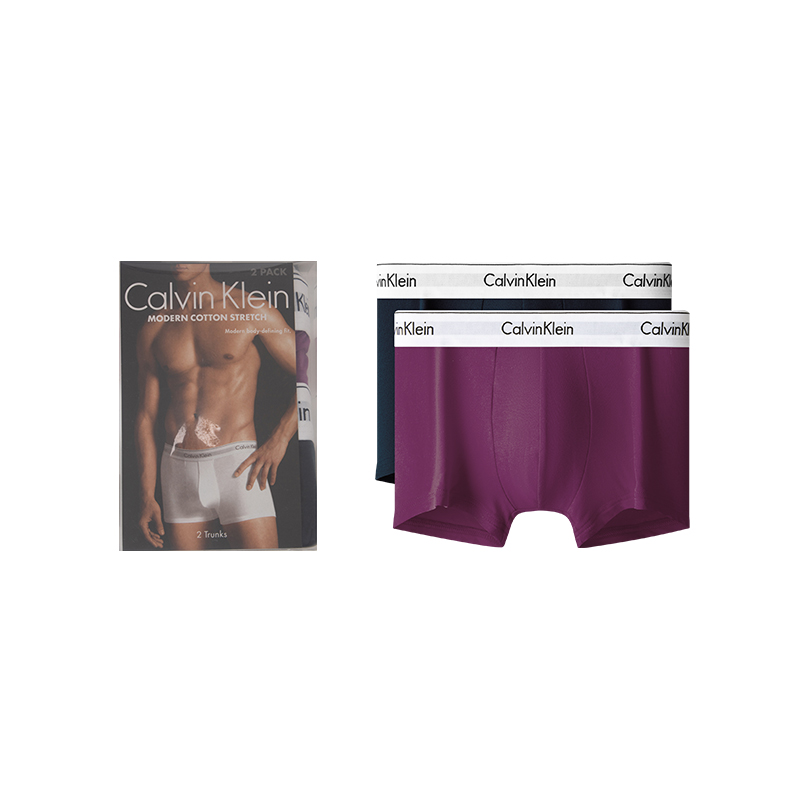 

Мужские трусы CALVIN KLEIN, 2 пары, GUB-Marine Blue/Taro Purple
