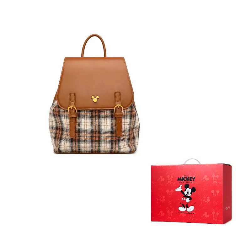 

Disney Синтетический кожаный рюкзак из лоскутной ткани для женщин коричневый, Brown