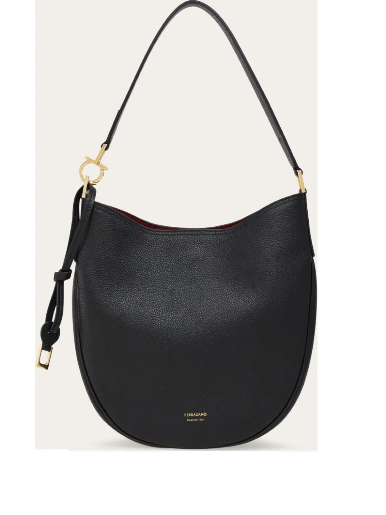 

Кожаная сумка через плечо North-South Ferragamo, черный