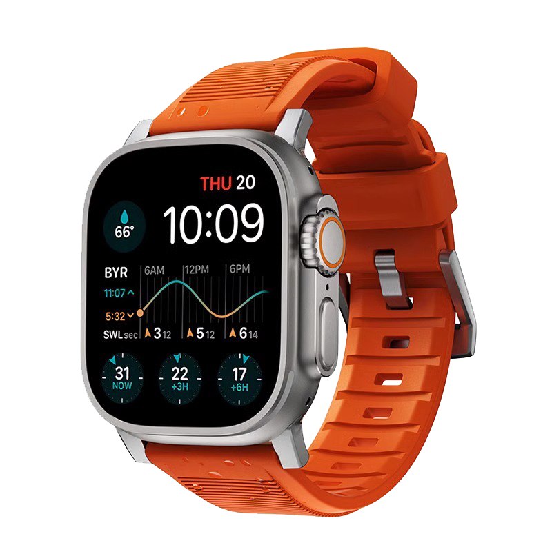 

Ремешок для часов Apple, совместимый с силиконовым материалом Biaodaige, Starlight color [tough guy appearance, strong and wear-resistant]