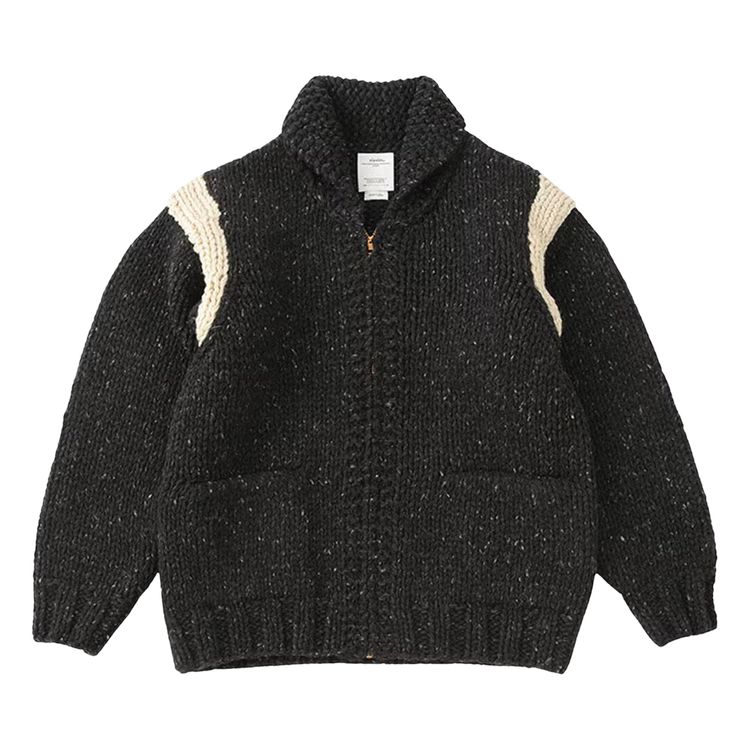 

Кардиган Visvim Cowichan Hand Knit Cardigan 'Black', черный