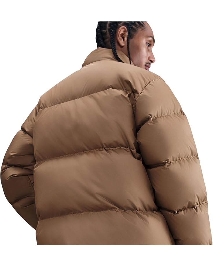 Мужская куртка Nike Therma-Fit Club Puffer 650, Mosswood Brown/White — фото 4
