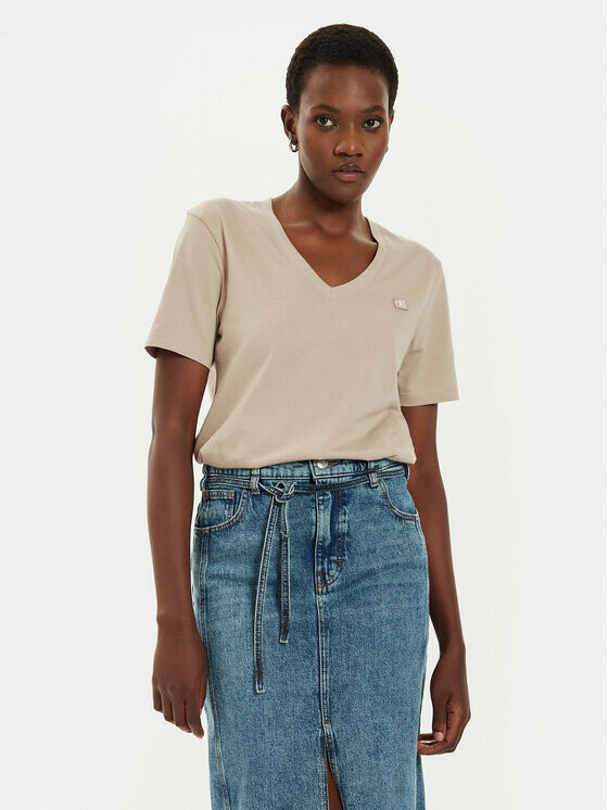 

Футболка стандартного кроя Calvin Klein Jeans, бежевый