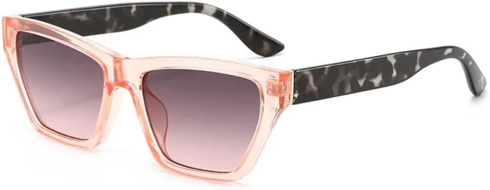 

Ретро-солнцезащитные очки «кошачий глаз» для женщин, контрастная оправа с леопардовым принтом, модные повседневные очки для мужчин с защитой от УФ-излучения UV400 TVTBBVV, Pink