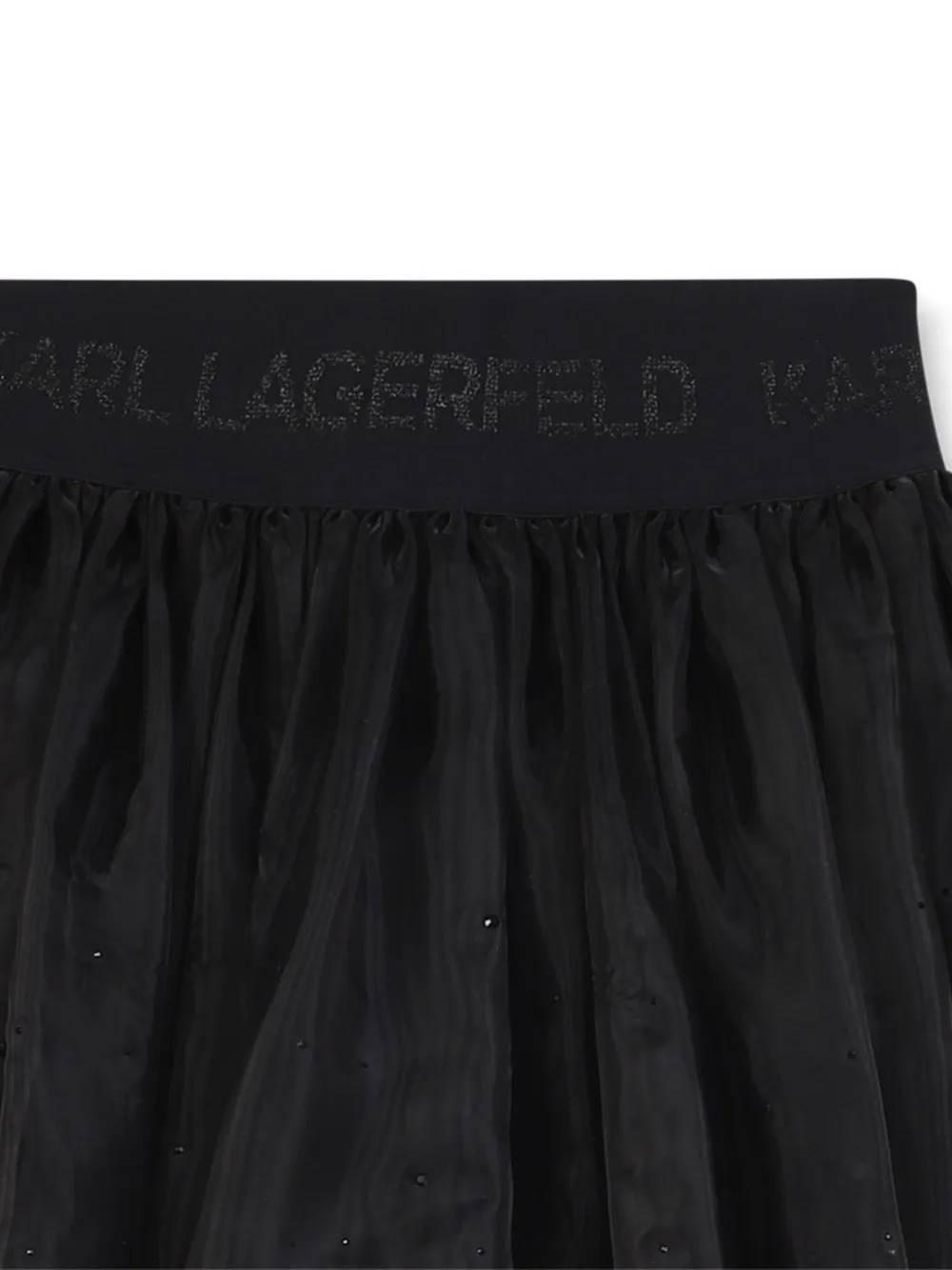 Декорированная юбка из тюля KARL LAGERFELD KIDS, черный — фото 3
