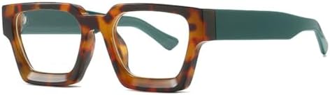 

Квадратные солнцезащитные очки для женщин и мужчин, модные солнцезащитные очки в винтажном стиле, панк, маленькие очки, оправа, защита от УФ-излучения UV400 MTZJH, Leopard Clear