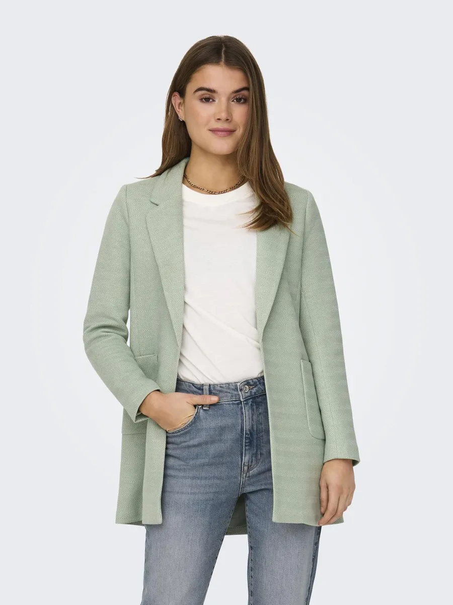 

Only длинный пиджак "ONLBAKER-LINEA L/S COATIGAN CC PNT", цвет Lil Pad Melange