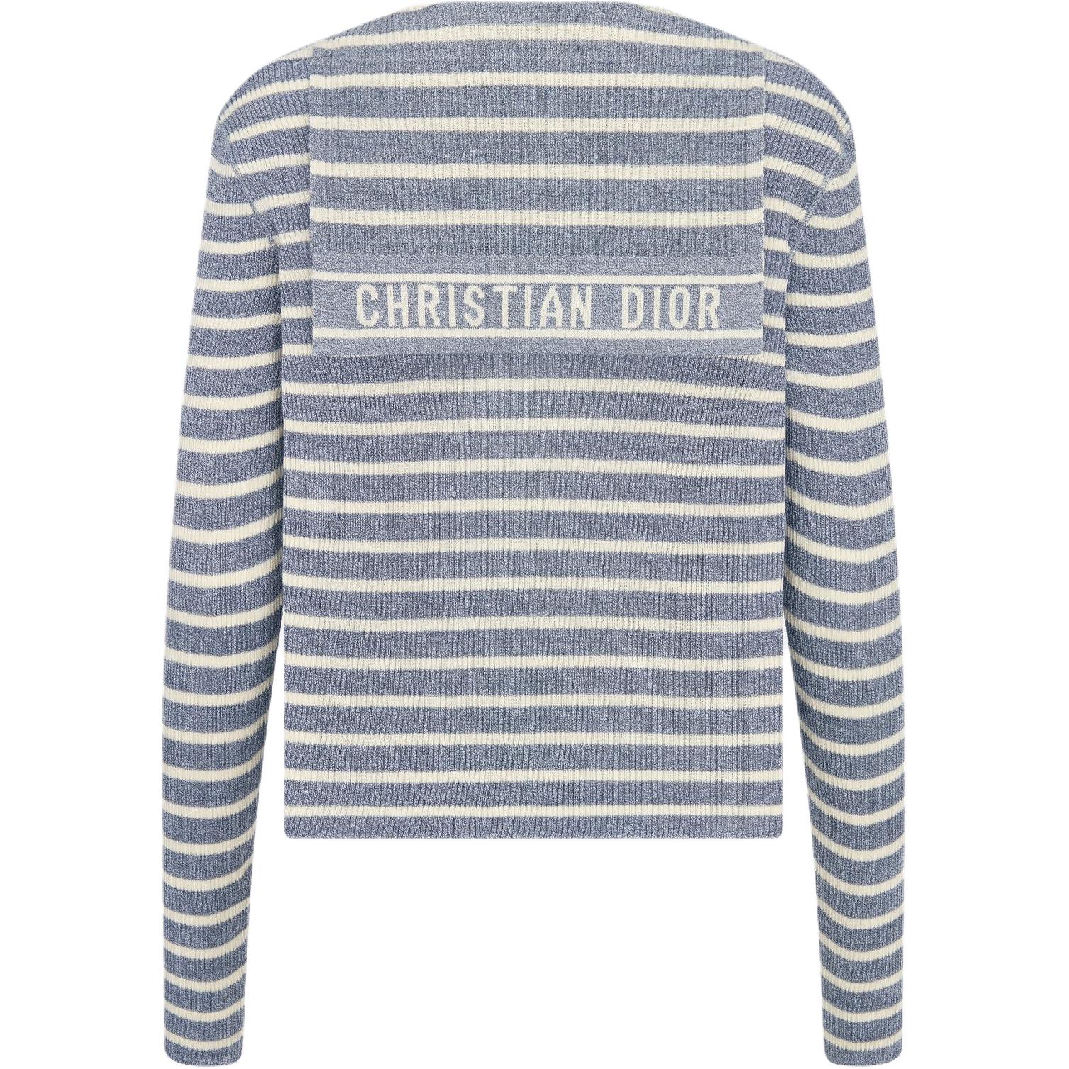 DIOR Iviera FW25 Вязаный свитер Women's Blue — фото 3