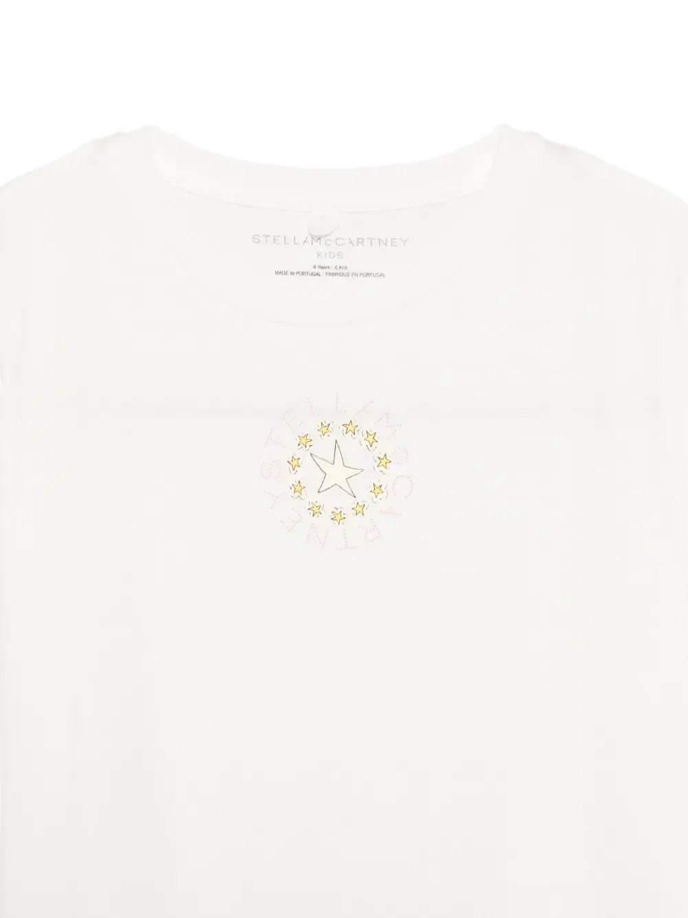 Футболка с логотипом со звездным принтом Stella McCartney Kids, белый — фото 3