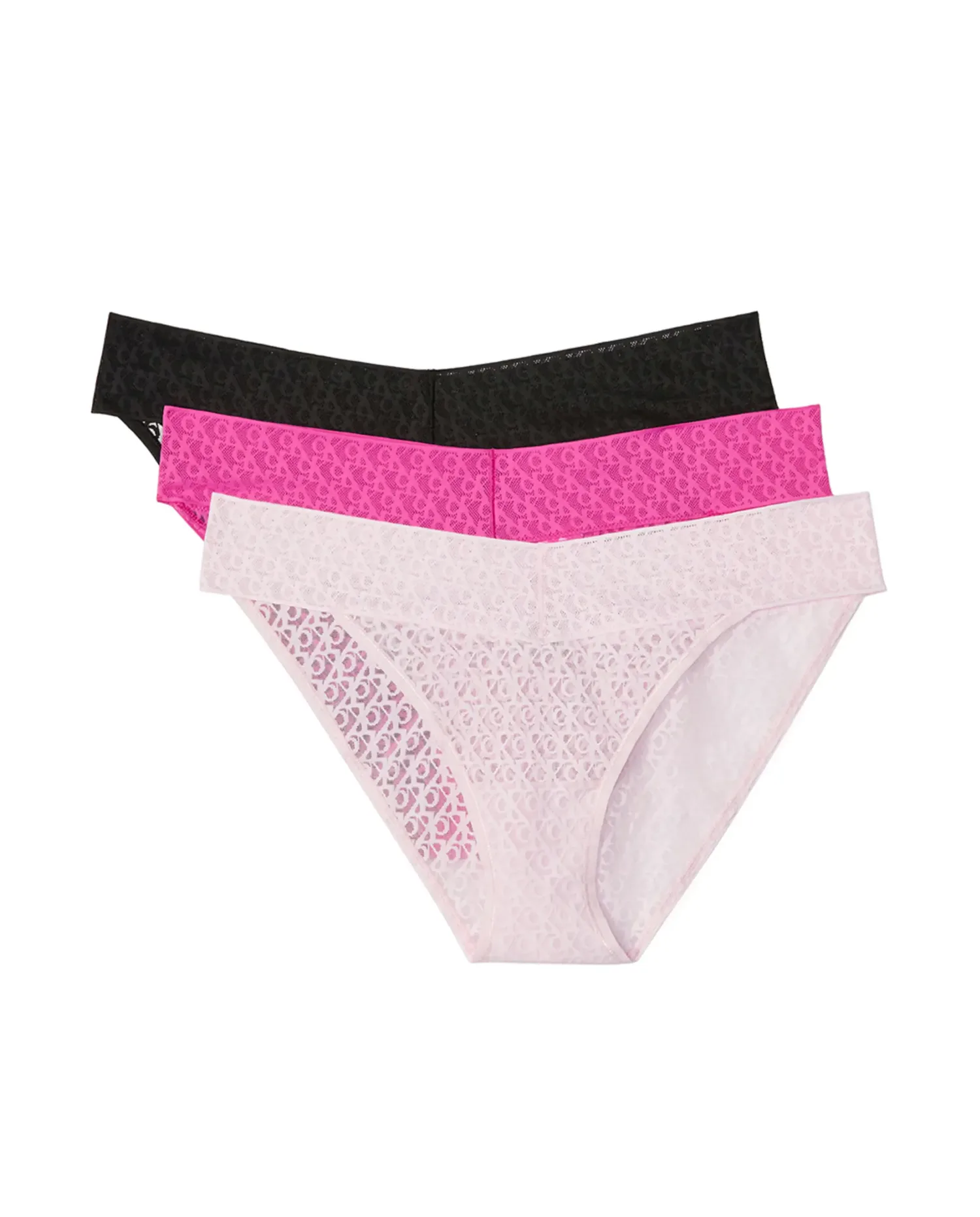 Набор из 3 низко посаженных трусиков ICON LOGO LACE Calvin Klein, мультиколор