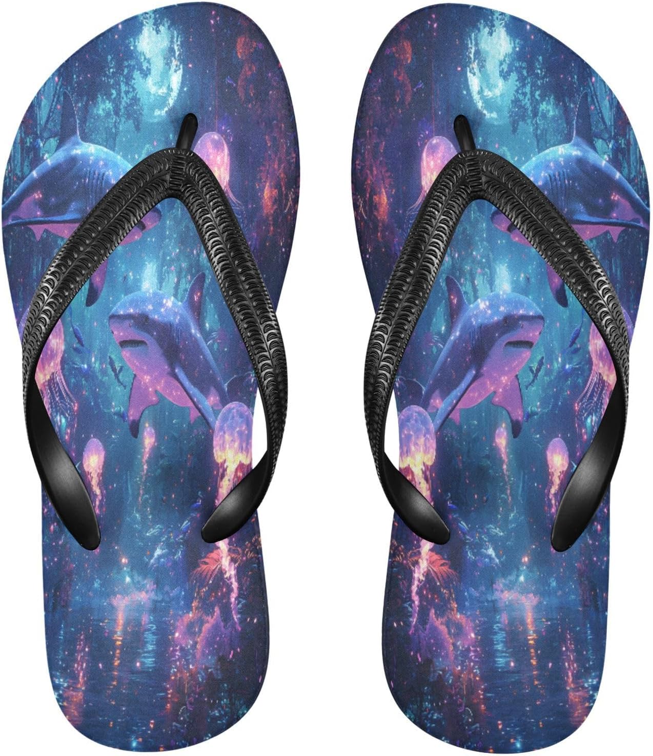 

Женские и мужские шлепанцы с цифровым изображением черепа и мотылька, женские слайдеры, мужские сандалии, шлепанцы для душа, летние нескользящие пляжные и для бассейна Mnsruu, Jellyfish I17734