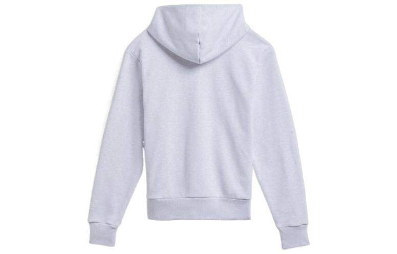 Толстовка Adidas X Pharrell Williams Basics с капюшоном «Светло-серый меланж/Светло-серый однотонный» Adidas Originals, светло-фиолетовый — фото 2