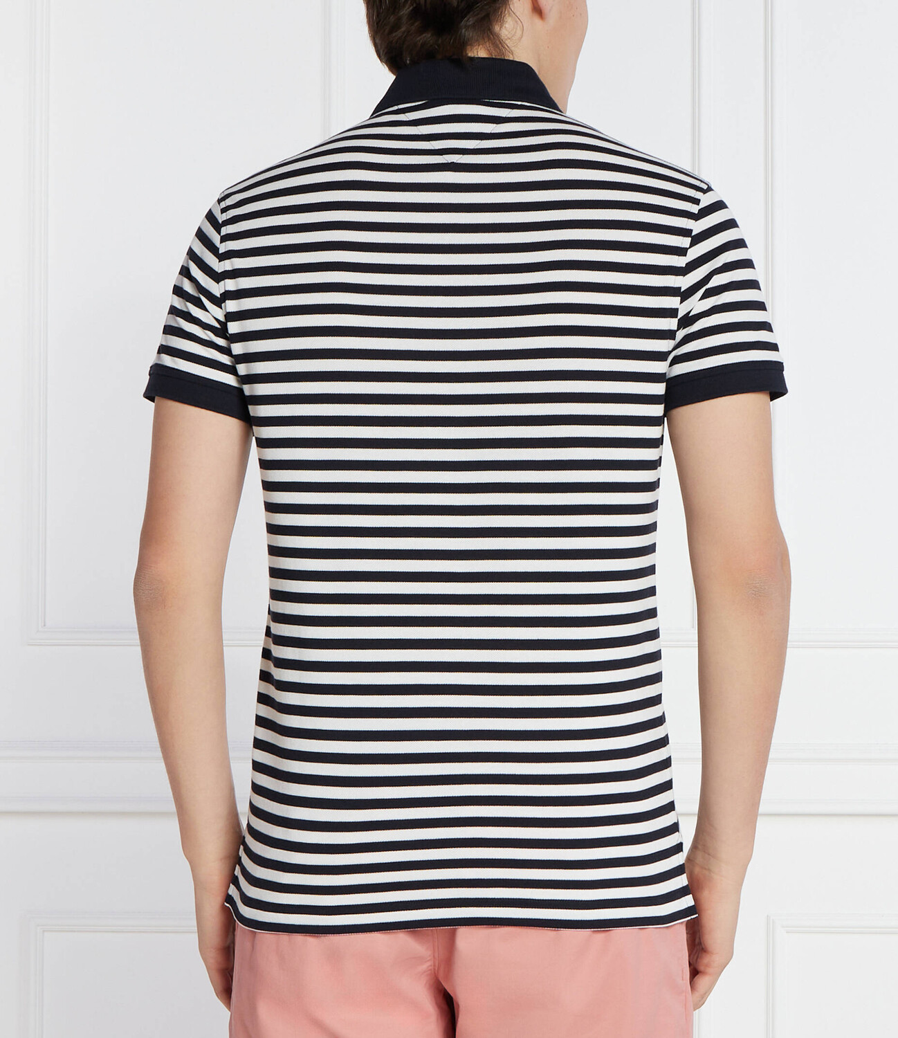 Поло Tommy Hilfiger Slim Fit pique, темно-синий — фото 4
