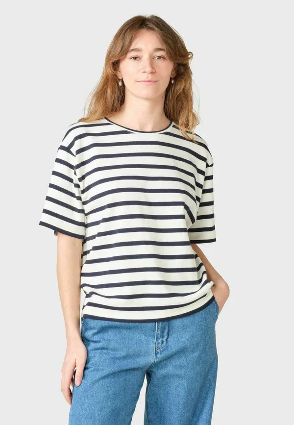 

Футболка с принтом келли Klitmøller Collective, Cream/Navy, Синий, Футболка с принтом келли Klitmøller Collective, Cream/Navy