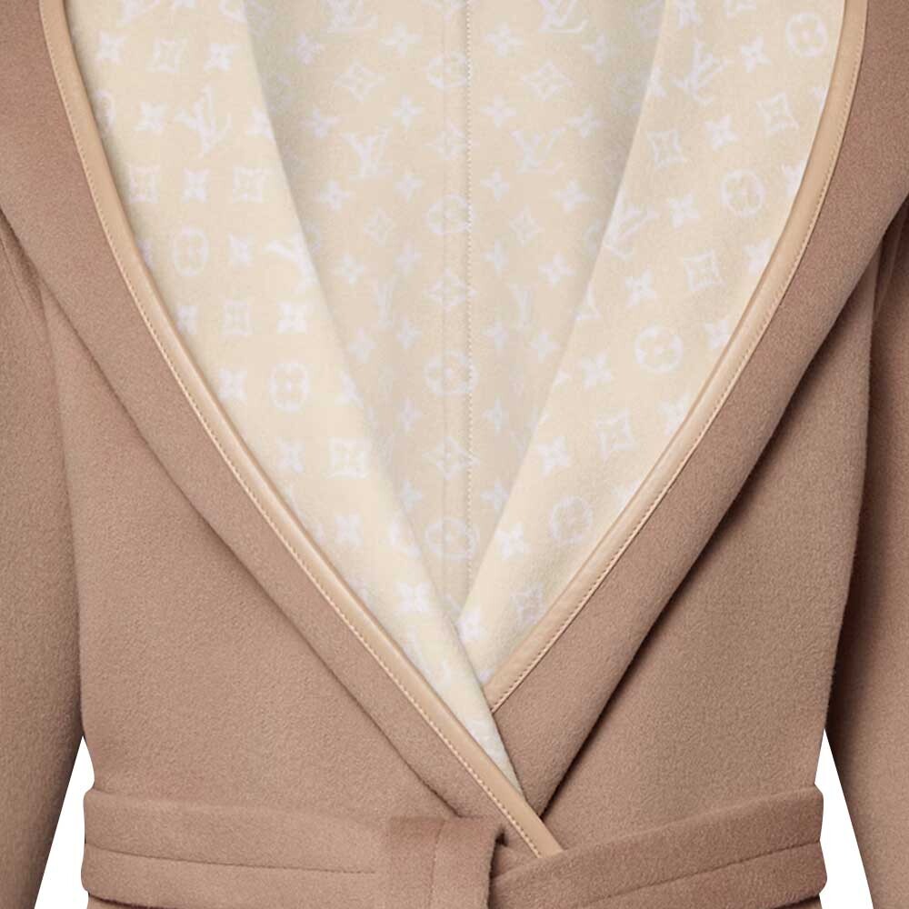 Пальто женское бежевое Louis Vuitton — фото 2