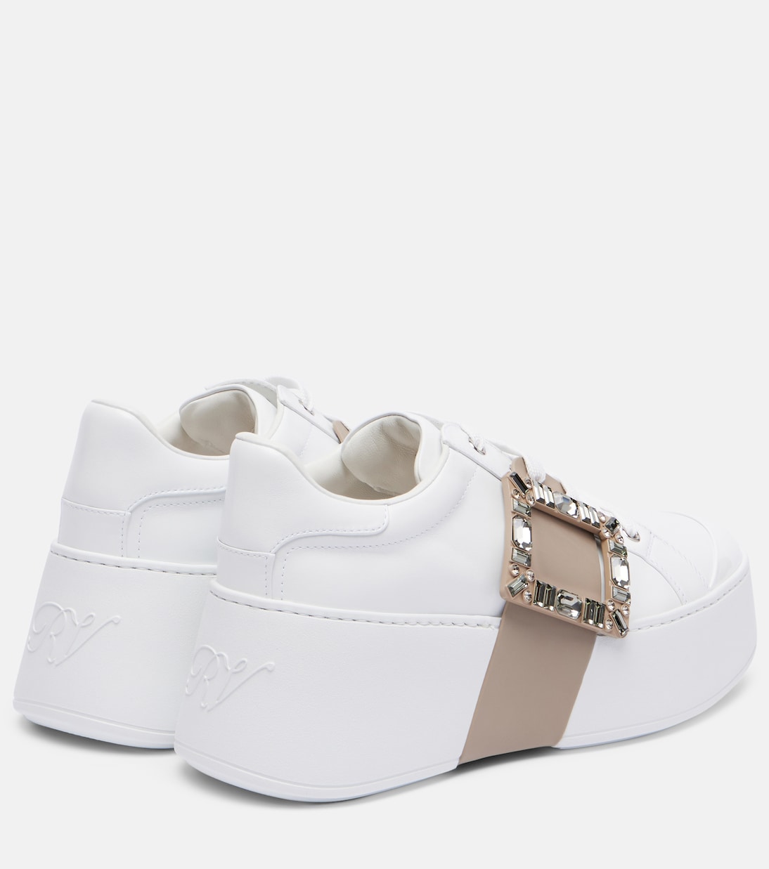 Кроссовки Viv' Skate из натуральной кожи с декором Roger Vivier, Daino — фото 2