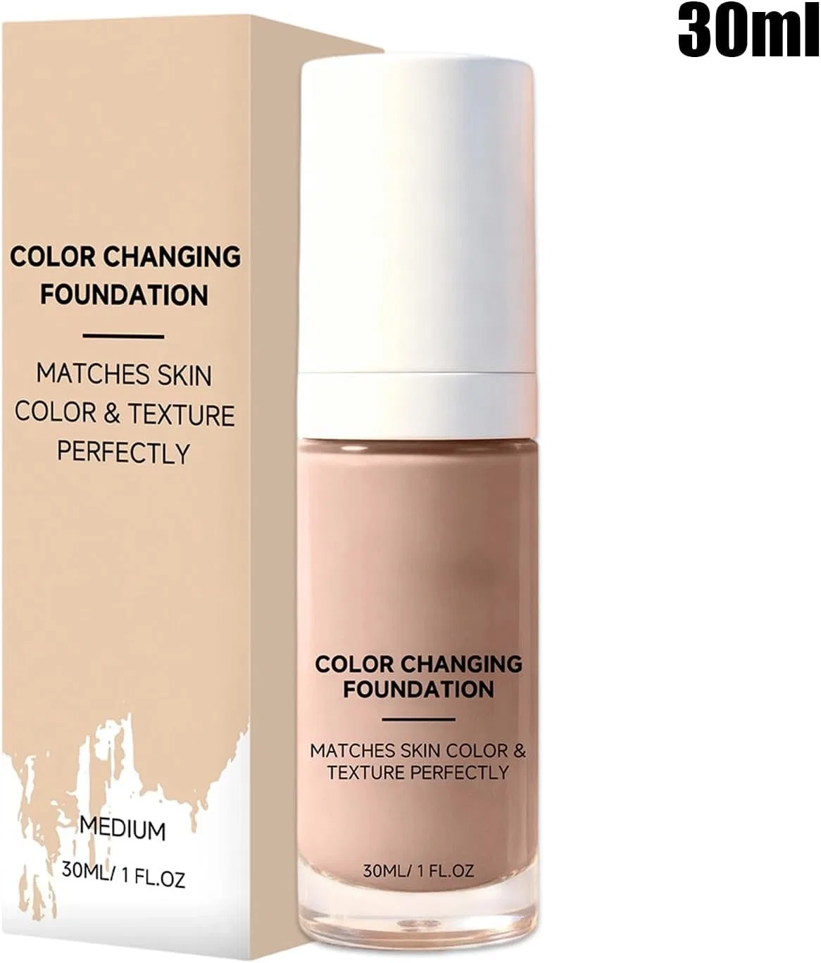 Тональное средство Color Change Foundation увлажняющее, средний тон кожи, No brand — фото 2