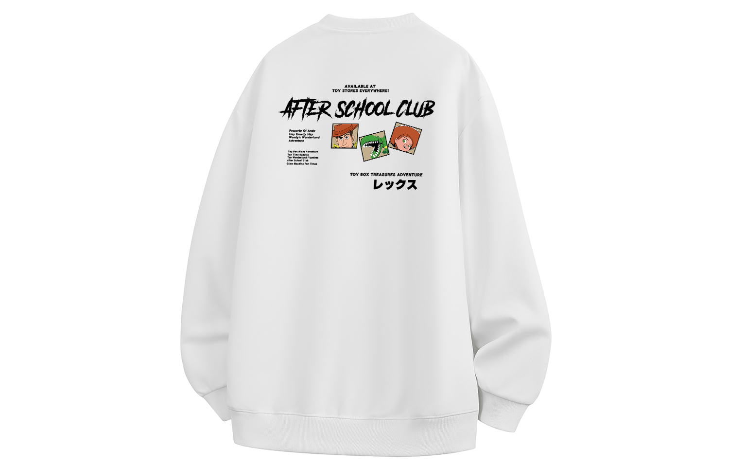 

Свитшоты Unisex Crew Neck Moderate Heavyweight Disney, белый fleece-lined