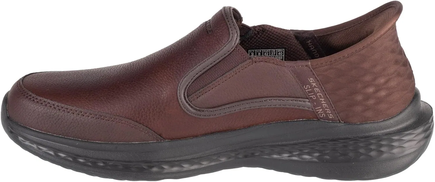 Слипоны Skechers Adult Master Item 205237 CDB Brown, красный — фото 3