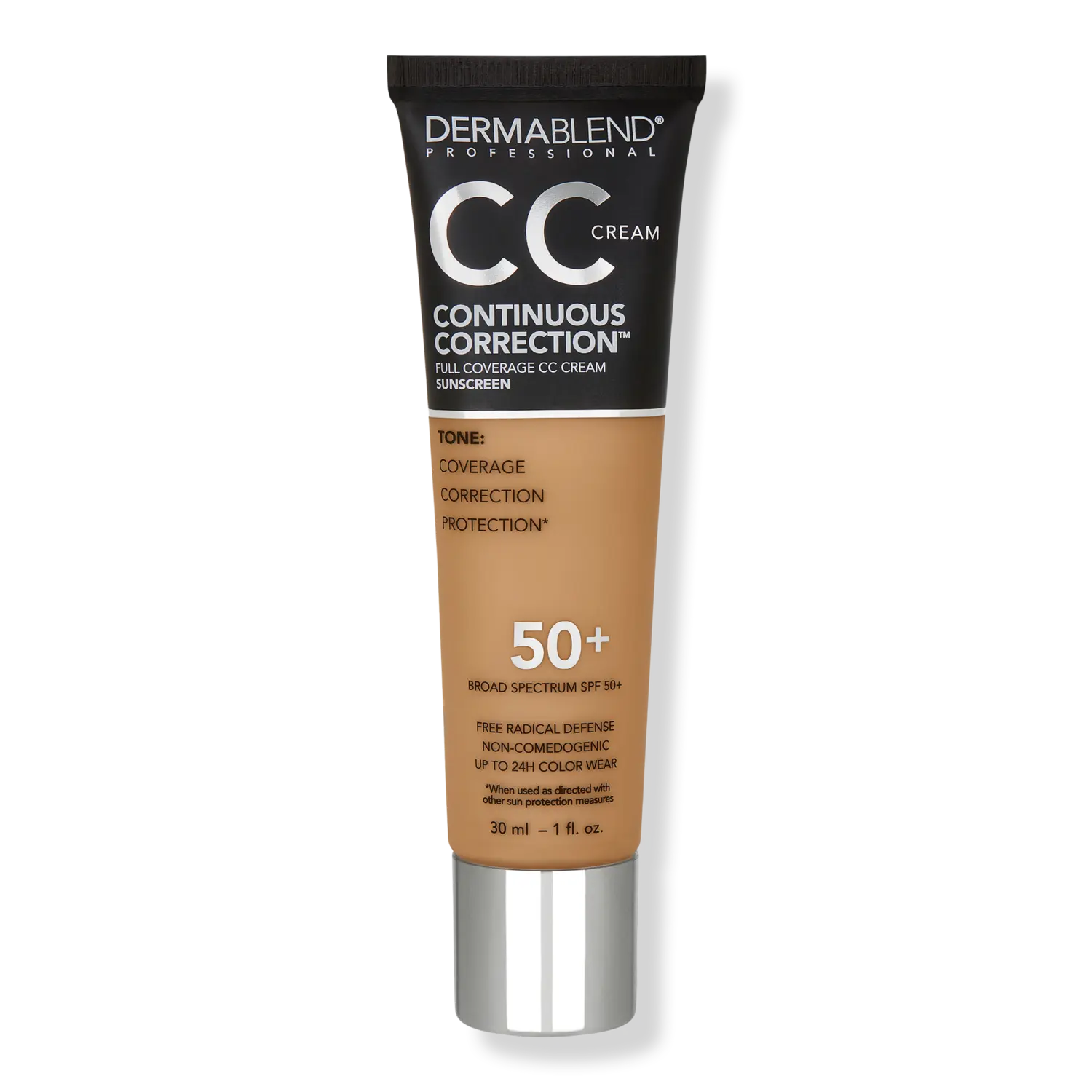 

Коррекция тона кожи с помощью CC-крема, SPF 50+ Dermablend, 50N (tan)