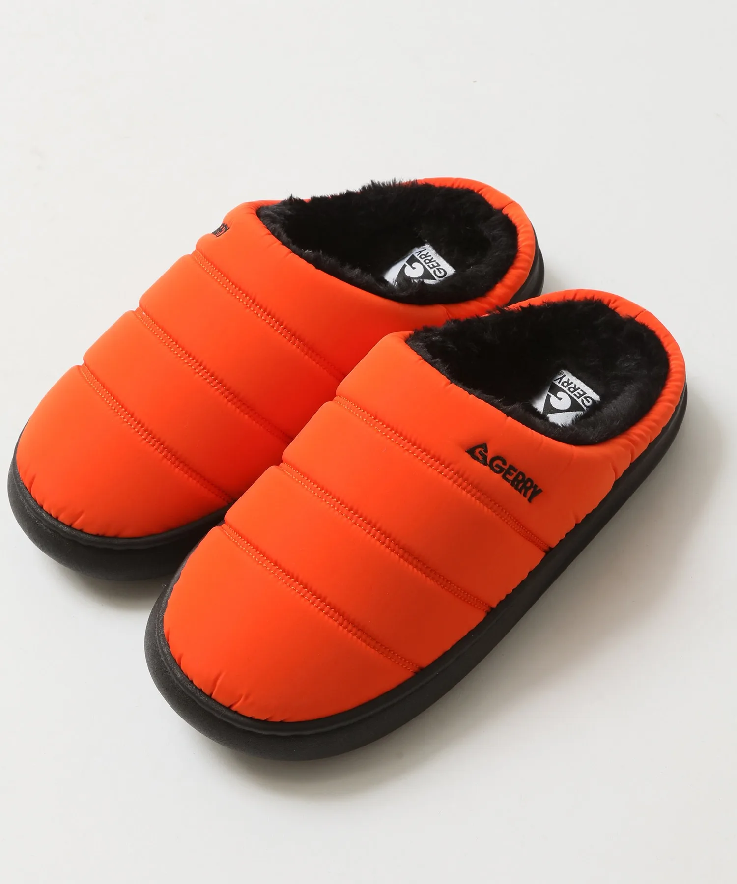 Мужские слипоны с овчиной GERRY SABO SANDAL оранжевые