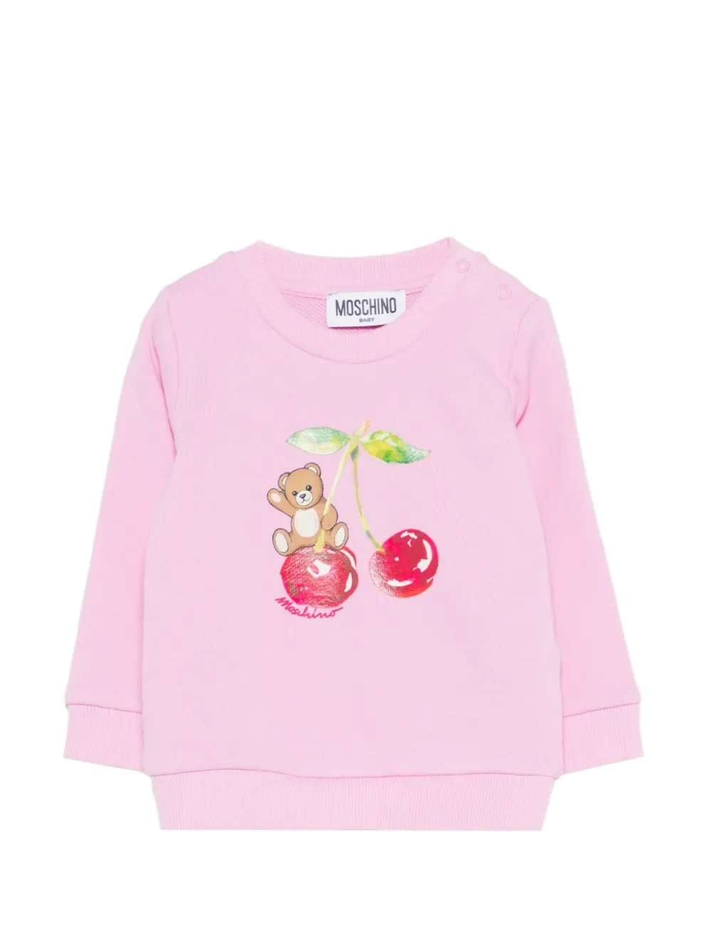Свитшот с длинными рукавами Moschino Kids, розовый