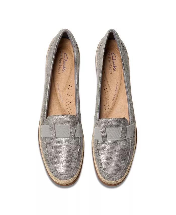 Коллекция Женские Slip-On Туфли Elaina Echo Clarks, серебряный — фото 4