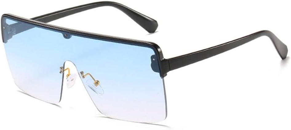 

Солнцезащитные очки для женщин и мужчин в крупной оправе, цельные солнцезащитные очки в полуоправе с градиентными линзами, ретро-очки для вождения, защита от УФ-излучения UV400 KTUCN, Black Blue