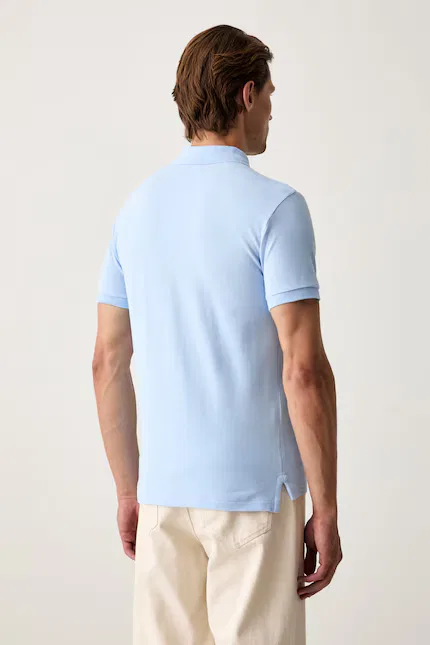 Поло хлопковое модель 710795080016 Polo Ralph Lauren, синий — фото 3