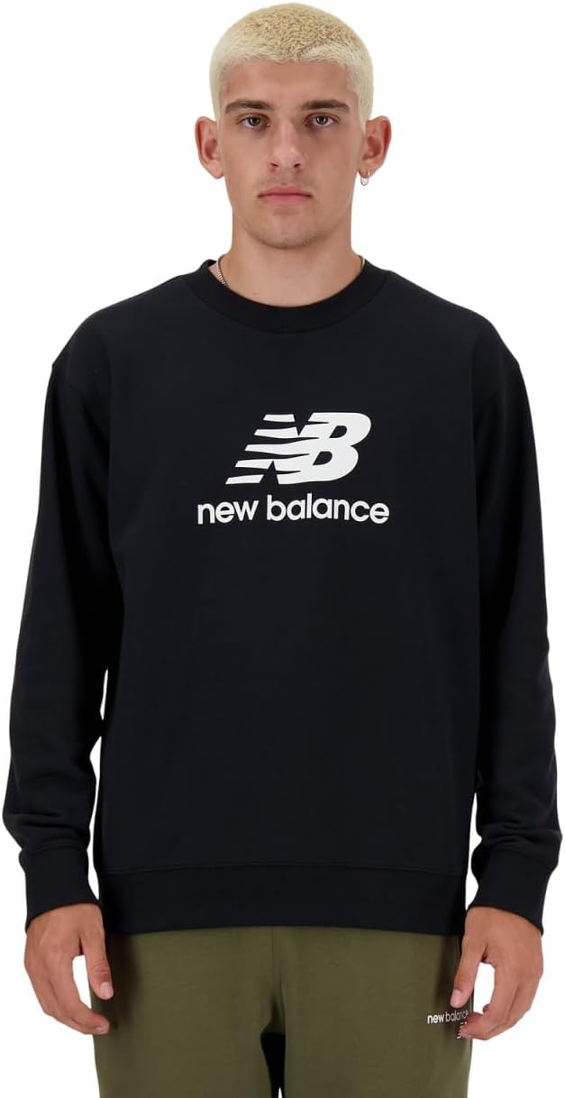 

Мужская толстовка New Balance с логотипом Stacked Logo Crew (MT41500), черный