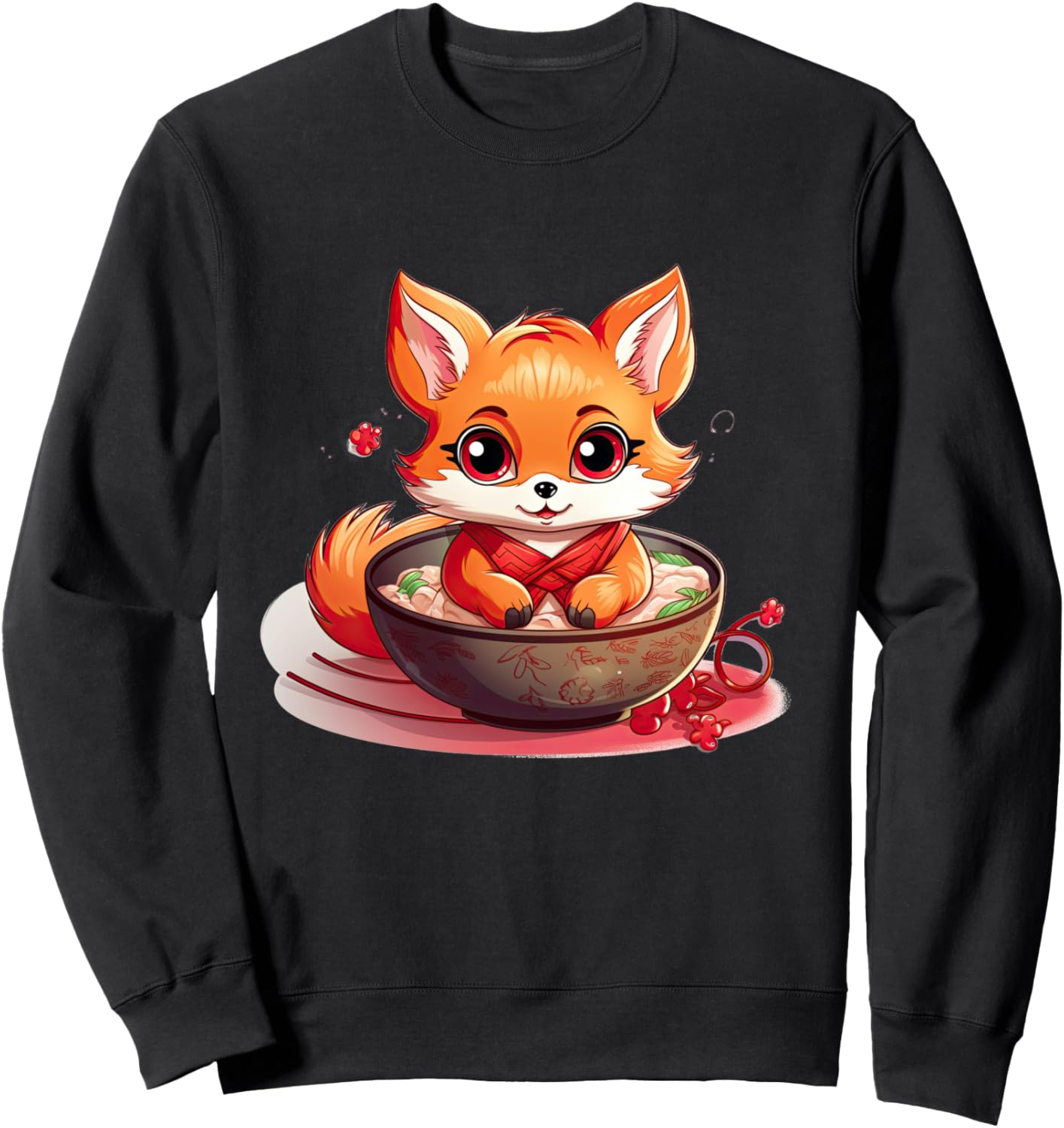 

Толстовка Japanese Ramen Eating Animal Design, черный