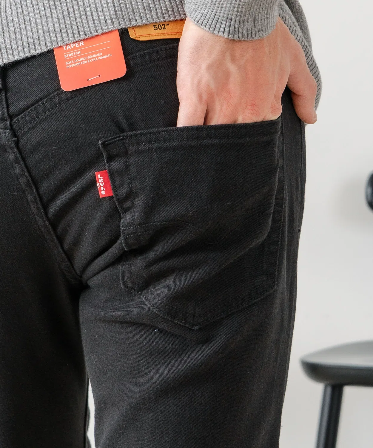 Штаны LEVI'S 502 WARM, чёрные
