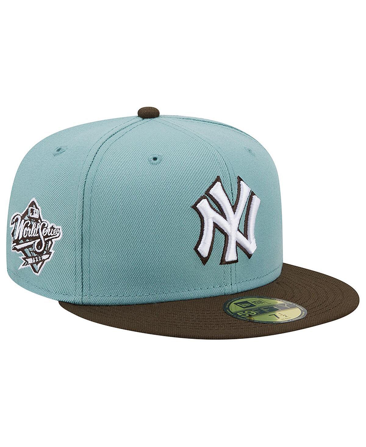 

Мужская светло-голубая и коричневая приталенная шляпа New York Yankees World Series 1999 Beach Kiss 59FIFTY New Era